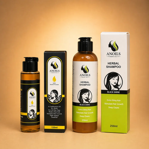 ANOILS Herbal Hair Care Combo – Hair Oil and Herbal Shampoo
