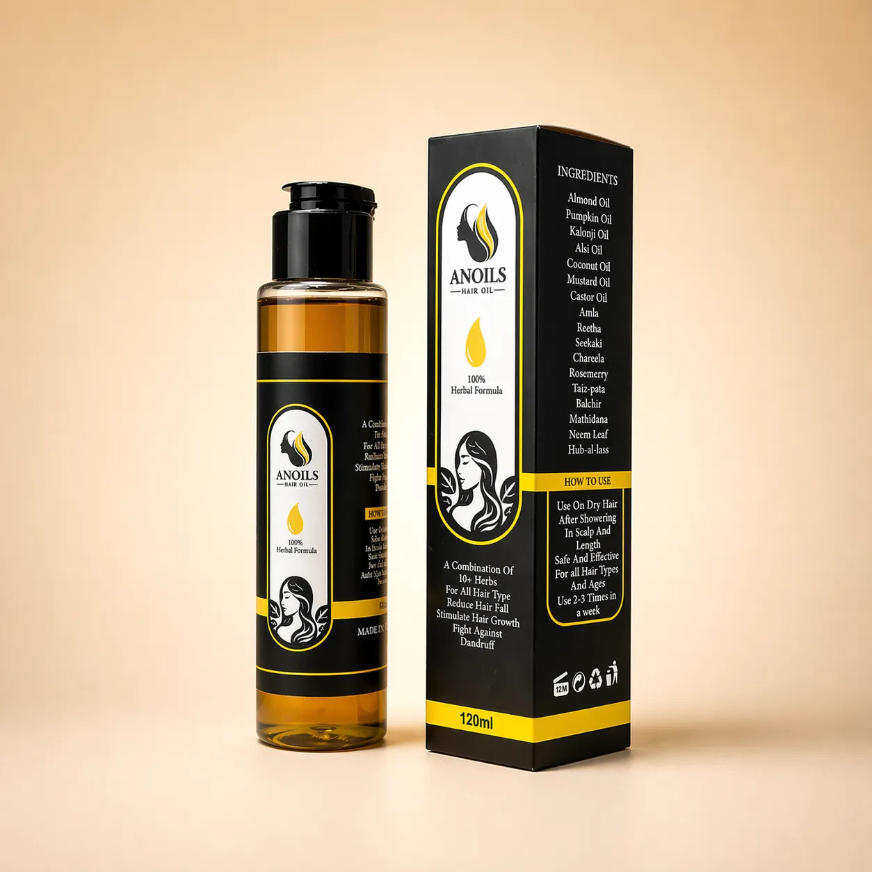 Anoils Herbal Hair Growth Oil – Anti Hair Fall