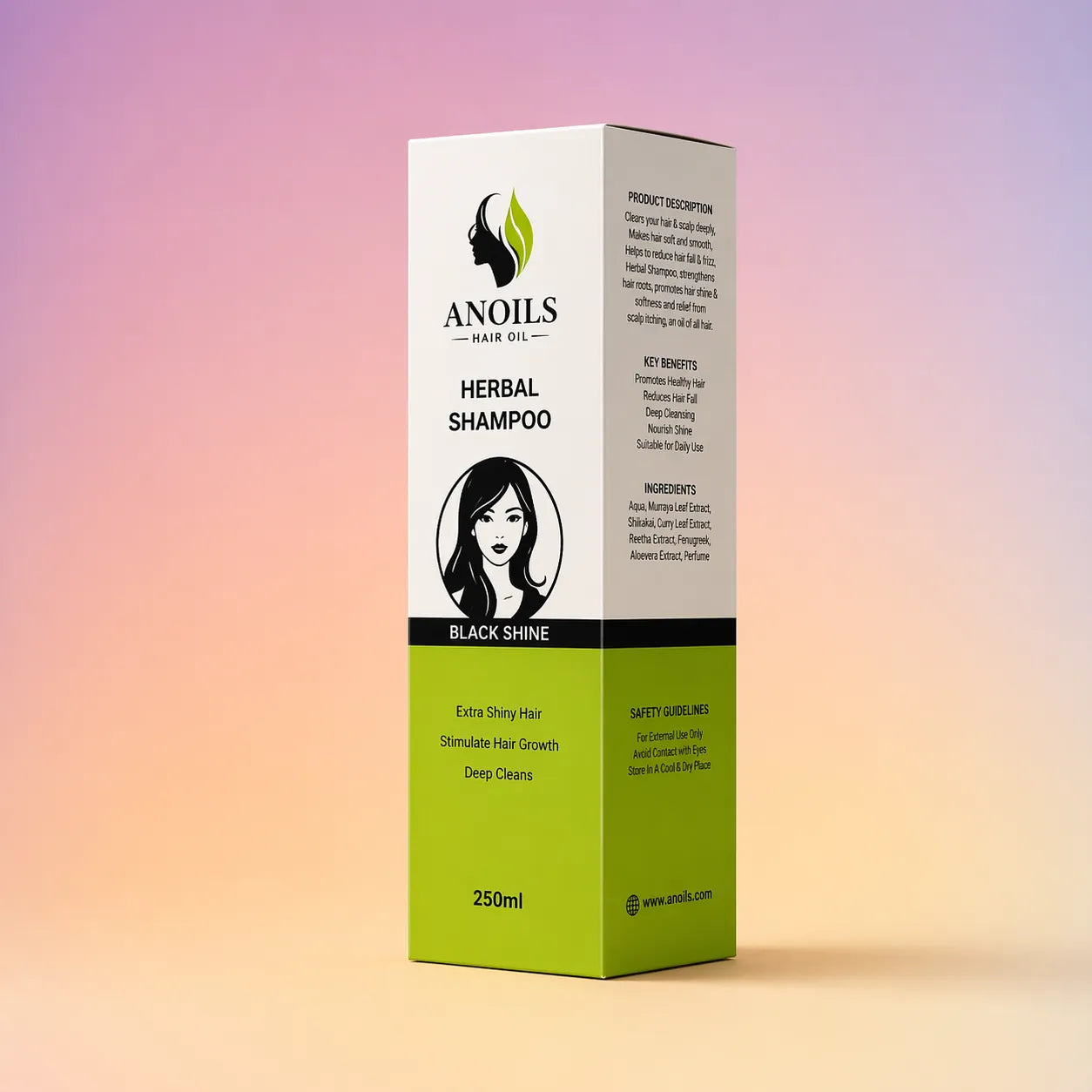 Anoils Herbal Shampoo – Black Shine